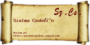 Szalma Csobán névjegykártya